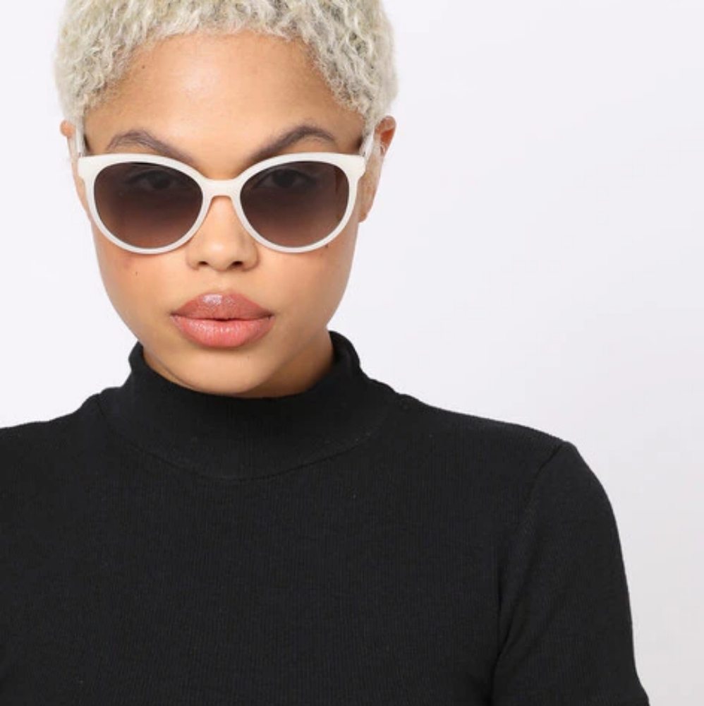 Love Maschino Chic White Sunglasses